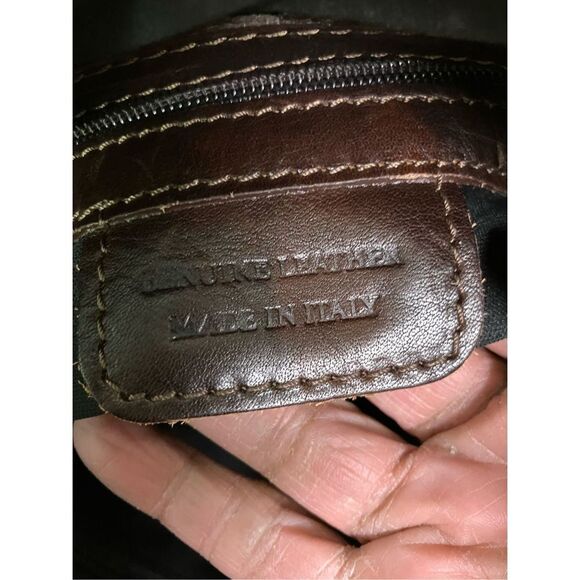 Leather Shop Made In Italy Convertable Brown Tote/Backpack. EUC Genuine Leather - Picture 8 of 15